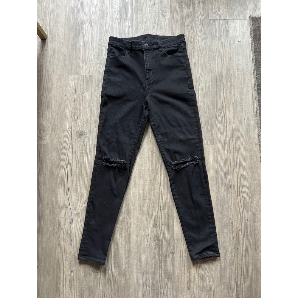 American Eagle Women's Next Level Ripped Super High-Waisted Jegging Size 10